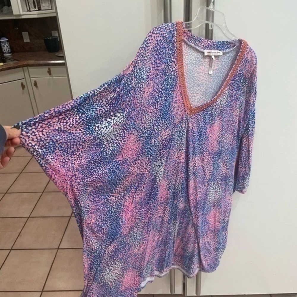 Nanette Lenore Swim Cover Up Beaded Colorful Size Medium